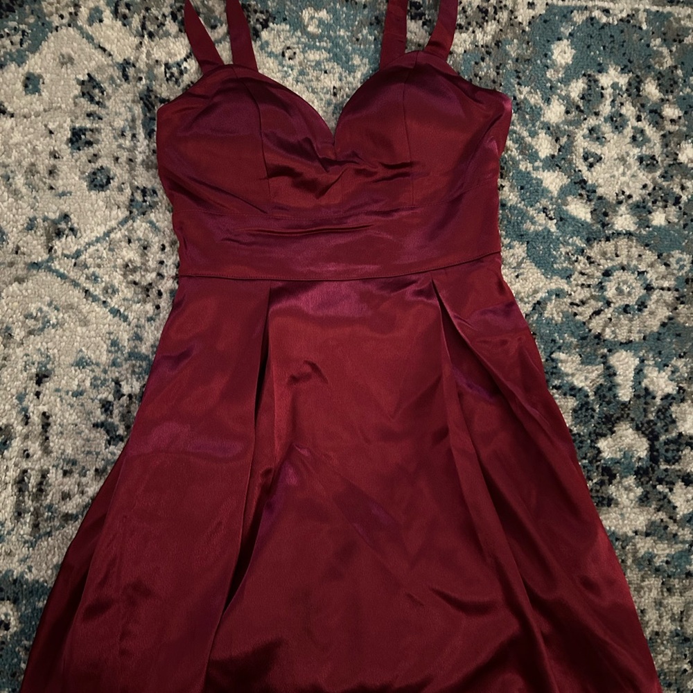 As U Wish Burgundy Prom Dress
